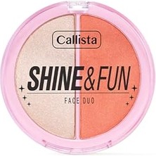 Aesco Callista Shine & Fun Face Duo 120 Dream Team Allık & Aydınlatıcı Paleti
