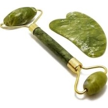 Aesco Yeşim Taşı Face Roller ve Yeşim Kalp Gua Sha 2'li Set