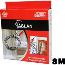 Orvessa Lavabo Gider Açıcı Spiral 8 Metre - Hızlı ve Etkili Çözüm Ütü Masası ve Aksesuarı