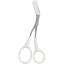 Aesco Çelik Beyaz Mini Taraklı Kaş Makası Kaş Şekillendirme Makası CIN650BY