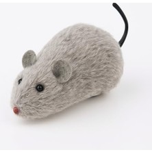 Aesco Sogud Beyaz Kurmalı Kedi Oyuncağı – Hareketli Fare Şeklinde Peluş Kedi Fare Oyuncağı – Pilsiz Kurmalı Mekanizma, Etkileşimli Av Oyunu – Ev Içi Egzersiz, Oynama ve Zihinsel Uyarılma Için