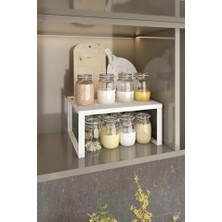 Aesco Metal Dolap Içi Raf Düzenleyici Büyük Boy Beyaz Tezgah Üstü Düzenleyici Tamamı Metal Organizer