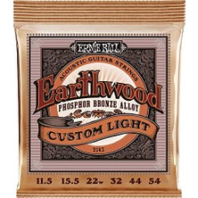 Aesco Ernie Ball Earthwood Özel Hafif Fosfor Bronz Akustik Gitar Telleri - 11.5-54 Kalınlık