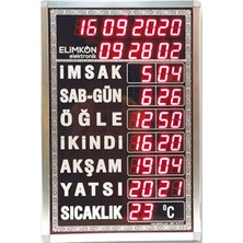 Orvessa Dijital Büyük Imsakiye ve Ezan Vakitli Cami Saati, Vakitmatik Özelliği Duvar Saati