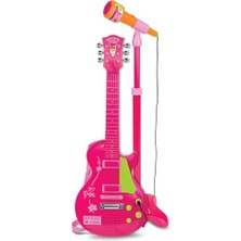 Aesco Icom 24 5872 Rock Gitar Ayaklı Mikrofonlu, Pembe