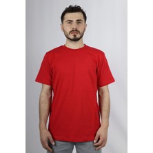 %100 Pamuk Regular Fit Bisiklet Yaka Erkek Tişört | Ventov Kırmızı - Xxxl
