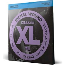 Aesco EXL190 Bas Gitar Tel Seti, Xl, 40-100, Long Scale, Nickel