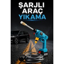 Elivora Şarjlı ve Yüksek Basınçlı Oto Yıkama Makinesi ve Sulama Tabancası Bahçe Yıkama Makinesi