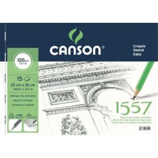 Aesco 1557 Resim ve Çizim Blok 120GR 25X35 15YP Spiralli Resim Defteri