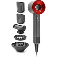 Aesco Ionizerpro 5 Başlıklı Iyonizerli Plazma Saç Kurutma Makinesi 2300W – Hızlı Kurutma, 4x Iyon Bakım, Soğuk Hava, 3 Isı 2 Hız Ayarlı Profesyonel Fön Makinesi, Askı Aparatı Dahil 2026 Model (Kırmızı)
