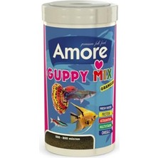 Aesco Guppy Mix Granules Lepistes Melek Tetra Balığı Yemi 250 Ml, 100 gr