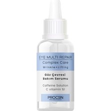 Aesco Göz Çevresi Bakım Serumu, Kırışıklık Karşıtı & Yoğun Nemlendirici, Morluk ve Şişlik Giderici, Aydınlatıcı & Onarıcı Bakım, 20 ml