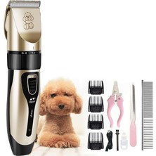 Aesco C5 Kırpık 10 In 1 Ayarlanabilir Şarjlı Kedi Köpek Tıraş Makinesi Pet Evcil Hayvan Tüy Kesme Aparatlı