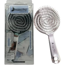 Aesco Nascita Pro 3D Flexi Kontrol Açma Tarama Saç Fırçası Gümüş - 35