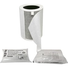 Aesco 10 Adet Xiaomi Smart Purifier 4 Lite Ile Uyumlu Filtre Üstüne Uyumlu Gümüş Iyonlu Elektrostatik Toz Tutucu Ön Filtre