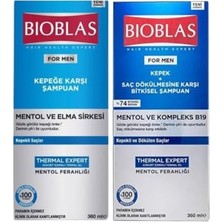 Aesco Bioblas For Men Erkek Mentol&elma Sirkesi ve Kompleks B19 Şampuan 360 ml x 2 Adet