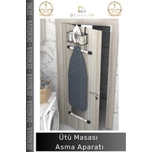 Orvessa Kapı Arkası Organizer, Metal Raf Sistemi, Düzenli ve Yer Tasarruflu Ütü Masası ve Aksesuarı