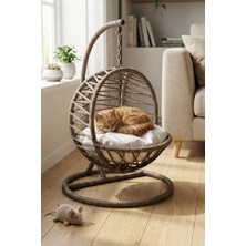 Aesco Reyo Pet Lüxperi Kedi Salıncağı & Kedi Yatağı & Kafesi 38X45X65 cm Kahve