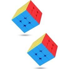 Aesco 2 Adet Speed Cupe Küp Zeka Küpü 3x3 Canlı Renkler Hız Küpü,fidget Oyuncak Seyahat Zeka Oyunu