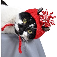 Aesco Örme Kedi Şapkası Ponponlu Yılbaşı Şapkası
