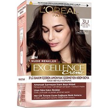Aesco L'oreal Paris Excellence Creme Nude Renkler Saç Boyası - 3u Nude Koyu Kahve