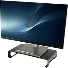 Aesco Prexua Riser Masaüstü Monitör Standı - Monitör Yükseltici (Siyah, Medium)