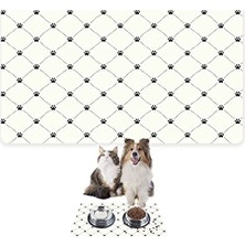 Aesco Monnhein  ve Su Evcil Hayvan Beslenme Matı, Kolay Temizlenen Emici Su Geçirmez Kumaş, Küçük Orta Boy ve Büyük Kedi ve Köpekler Için Dayanıklı Köpek Kedi Paspas (40X60, Mini Pati)