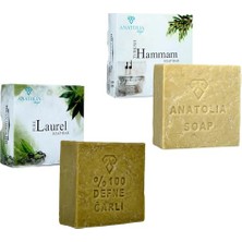 Aesco Anatolia Soap 1978 Mesopatamia Collection, SAF%100 Defne Garlı ve Zeytinyağı, Defne Sabunu Saçlarınız Korurken Saf Zeytinyağıda Vücudunuzu Korusun. (2'li Set)