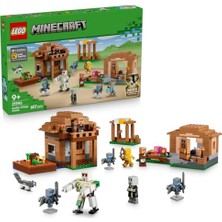 Aesco LEGO Minecraft Evoker Köy Saldırısı 21596 | 9 Yaş ve Üzeri Çocuklar Için Demir Golemi Dahil 11 Figür Içeren Oyuncak Yapım Seti, Hediye Fikri (607 Parça)