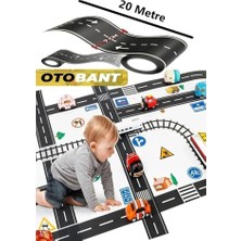 Aesco Otobant Eğitici ve Eğlenceli Yol Yapım Road Tape Şerit Oyun Bandı Eğitici Oyuncak 20 Metre