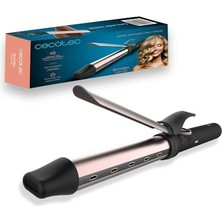 Aesco Cecotec Bamba Surfcare Curly Sphere Saç Maşası, 28 mm Seramik ve Turmalin Silindir, Daha Az Elektriklenme, LCD Ekran, 120-210°C, 360° Döner 1,8 M Kablo, Otomatik Kapanma, Soğuk Uç