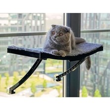 Aesco Cama Asılan Vantuzlu Plastik Kedi Yatağı (Antrasit)