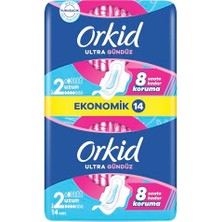 Aesco Orkid Ultra Hijyenik Ped Uzun (Boy 2) Ekonomik Paket 14 Adet Ped