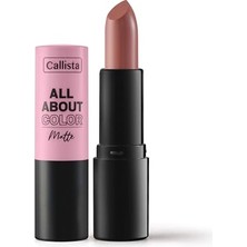 Aesco Callista All About Color Matte Lipstick Mat Görünümlü Ruj 507 Kiss Me More, Nude
