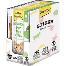 Aesco Sticks Duo Sığır ve Elmalı Kedi Ödülü 15 gr