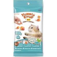 Aesco Yummie Bites Yumuşak Çiğnenebilir Kedi Ödülü Tavuk ve Mavi Yüzgeçli Orkinos Aromalı