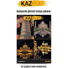 Aesco Kazboz Kazıma Sanatı Yapılar, Scratch Art Kağıdı, Ahşap Kalem Dahil, 20X28,5 Cm, Dünya Anıtları Temalı