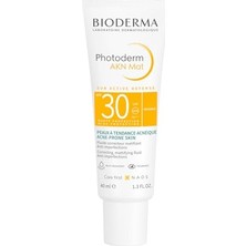 Aesco Bioderma Photoderm Akn Mat Sivilce Karşıtı Güneş Kremi Yağlı Akne Eğilimli Ciltler Matlaştırıcı Etki 40 ml