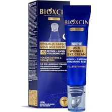 Aesco Bioxcin Age Reverse Gece Göz Kremi 15 ml – Retinol, Kolajen, Hyaluronik Asit ve Bitkisel Kompleks Içerikli – Kırışıklık Karşıtı ve Aydınlatıcı Etki