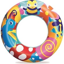 Aesco Bestway Deniz Hayvan Desenli Simit 56 cm 36013, Renkli