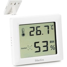 Aesco Bluefox Dijital Oda Termometresi ve Nem Ölçer – LCD Ekranlı, Kompakt Higrometre, Iç Mekan Sıcaklık ve Nem Takibi, Mıknatıslı & Ayaklı & Duvar Tipi Kullanım – Mutfak, Bebek Odası, Ofis, Sera Için Uygun
