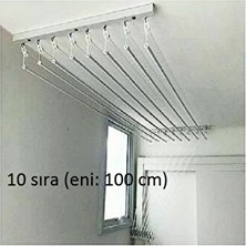 Orvessa Beyaz Asansörlü Çamaşır Askısı, 100-150 cm Ayarlanabilir Yüksek Kapasiteli