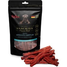 Aesco Snackies Ördek Göğüs Şeritleri Kurutulmuş Et Köpek Ödülü 90GR