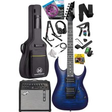 Aesco GRADE-50AMP Blue Rosewood Yüksek Kalite 50W Amfili Elektro Gitar