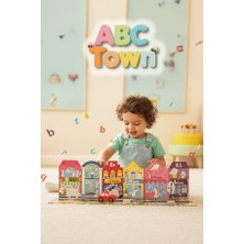 Aesco Tots & Folks Abc Town Yaz Sil Eğitici Kitap ve Alfabe Puzzle Yapboz Seti, 24 Büyük Parça, Okul Öncesi Aktivite, 3+ Yaş, Ingilizce Içerik