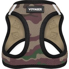 Aesco Voyager Step-In Air Dog Koşum Takımı -  Tarafından Küçük ve Orta Boy Köpekler Için Tüm Hava Koşullarına Uygun Örgü Yelek Koşum Takımı - Army Base, Xs