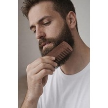 Aesco Sandal Ağacı Sakal & Bıyık TARAĞI,%100 Doğal Sandal Ağacı, Iki Farklı Diş Yapısıyla Gündelik Bakım Sağlar, Statik Elektriği Önler, Keseli Şık ve Taşınabilir (Sakal Tarağı)