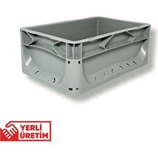 Orvessa Sağlam Gri Plastik Kutu - Kokusuz ve Uzun Ömürlü Saklama Çözümü Sepet 30X20X12 cm