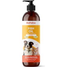 Aesco Biofeline Fish Oil ve Omega 3 ve 6 Içerikli Balık Yağı ve Kedi ve Köpekler Için Tüy ve Genel Sağlık Destekleyici