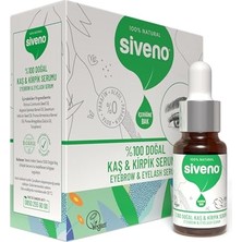 Aesco Siveno %100 Doğal Kaş ve Kirpik Serumu Bitkisel Yoğunlaştırıcı Canlandırıcı Yoğun Bakım Yağı Vegan 10 ml